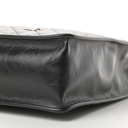 Chanel Aged Calfskin Medium Charm Shopping Bag Black 7 of 10