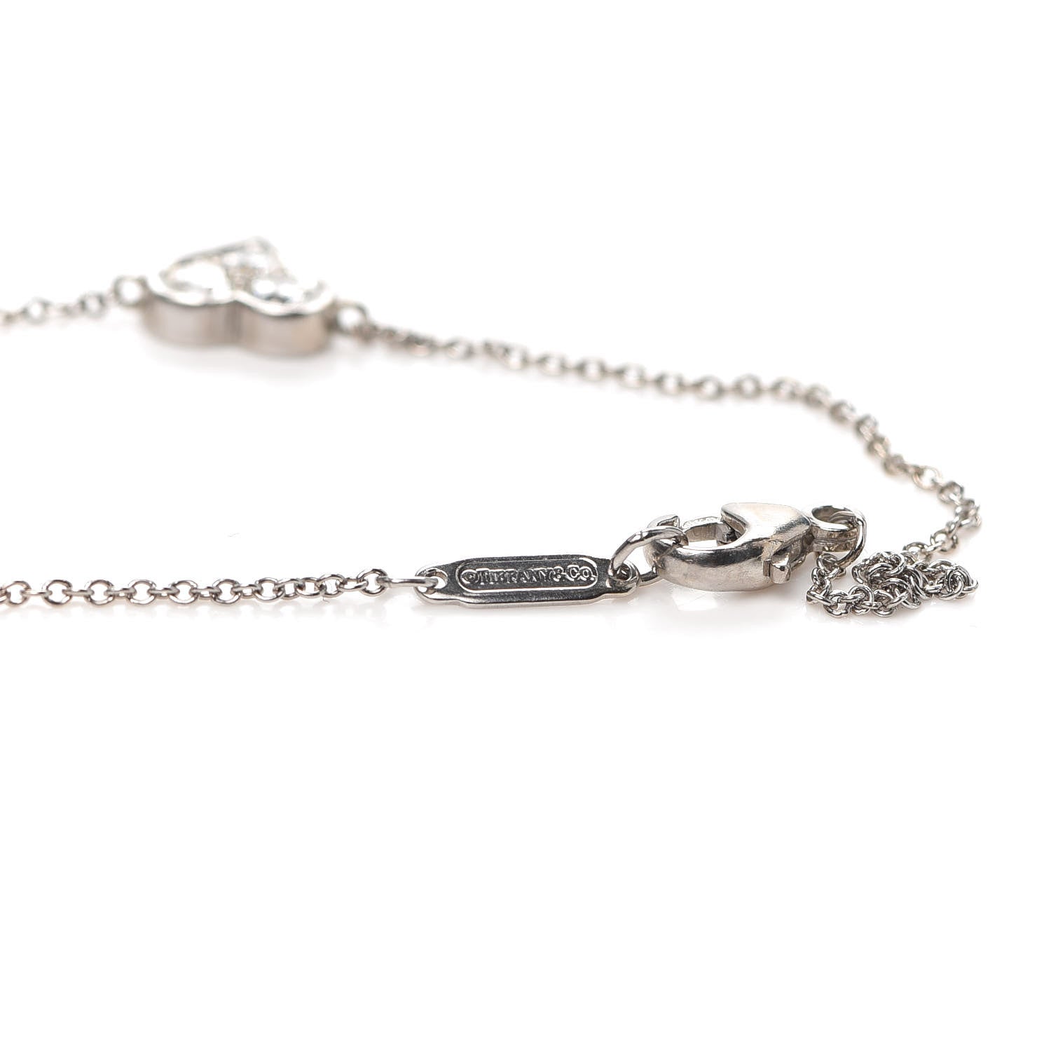 Tiffany Platinum Diamond Hearts Bracelet 4 of 6