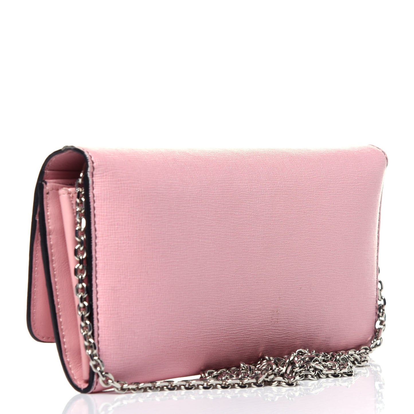 Vitello Elite Century Hypnoteyes Studded Continental Wallet On Chain Bubblegum Multicolor