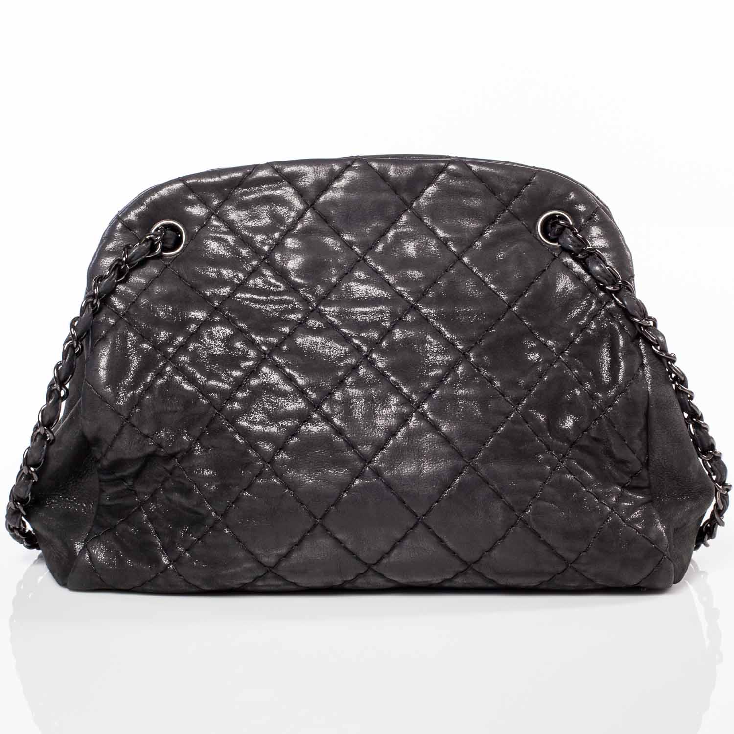 Chanel Iridescent Calfskin Large Just Mademoiselle Black 5 of 9