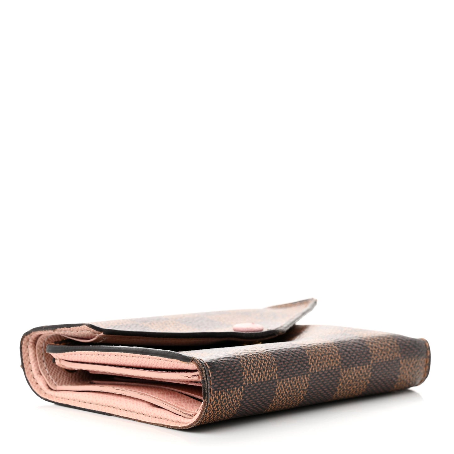 Damier Ebene Victorine Wallet Rose Ballerine