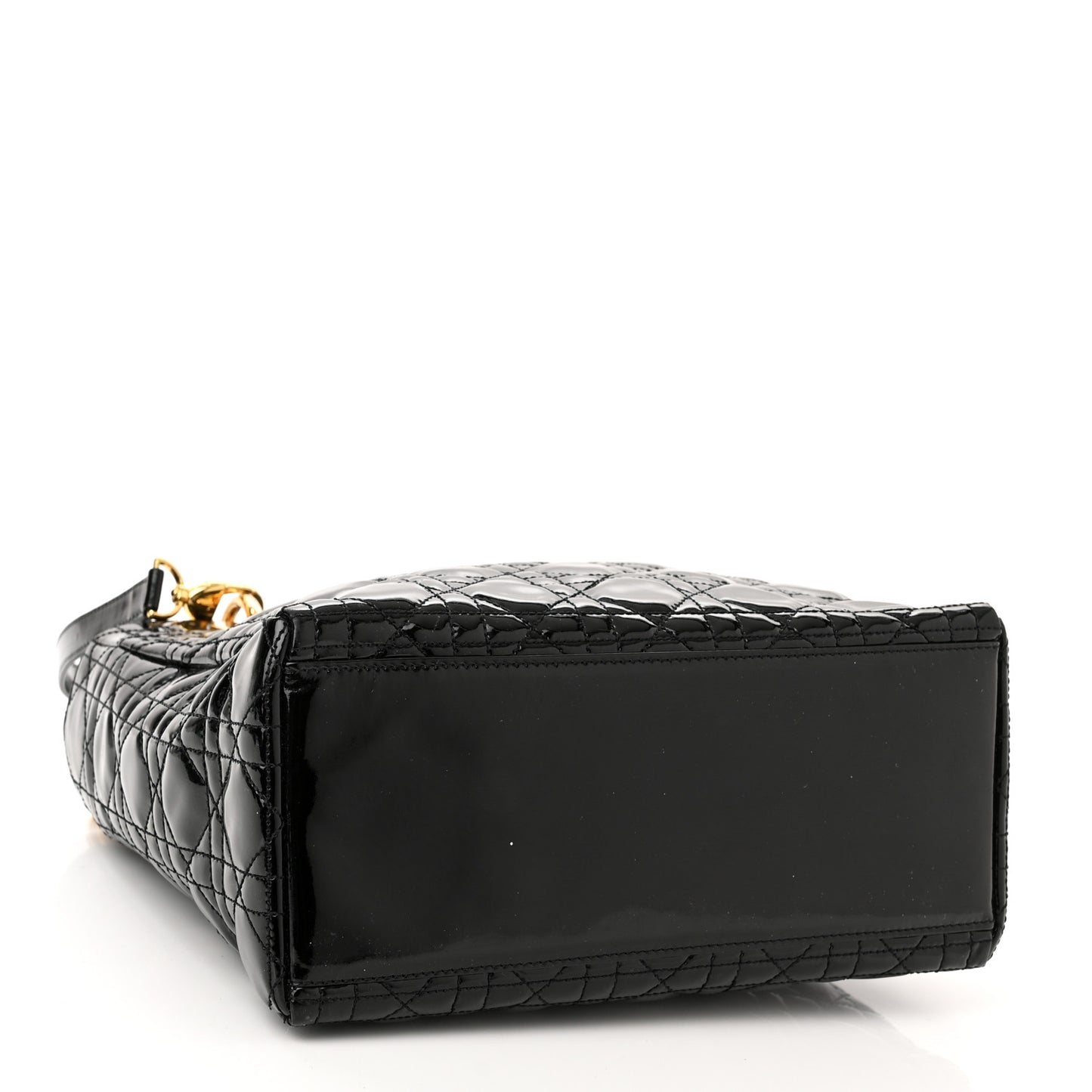 Patent Cannage Medium Lady Dior Black
