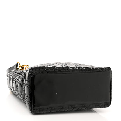 Christian Dior Patent Cannage Medium Lady Dior Black 4 of 10