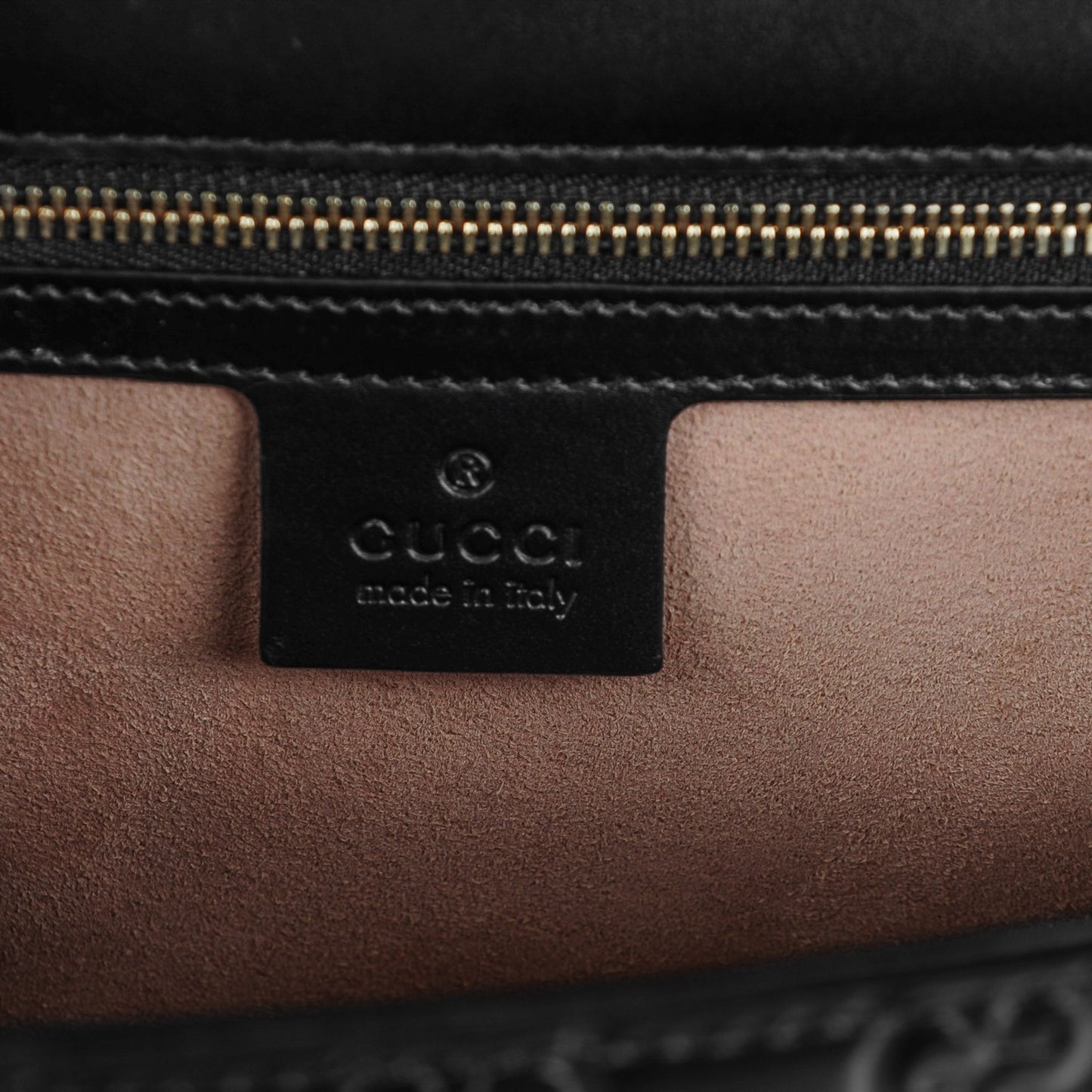 Guccissima Medium Padlock Shoulder Bag Black