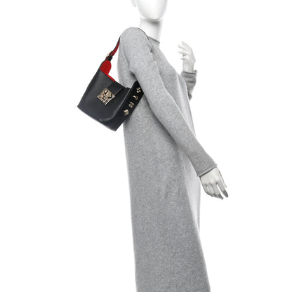 Christian Louboutin Grained Calfskin Mini Carasky Bucket Bag Black 2 of 11