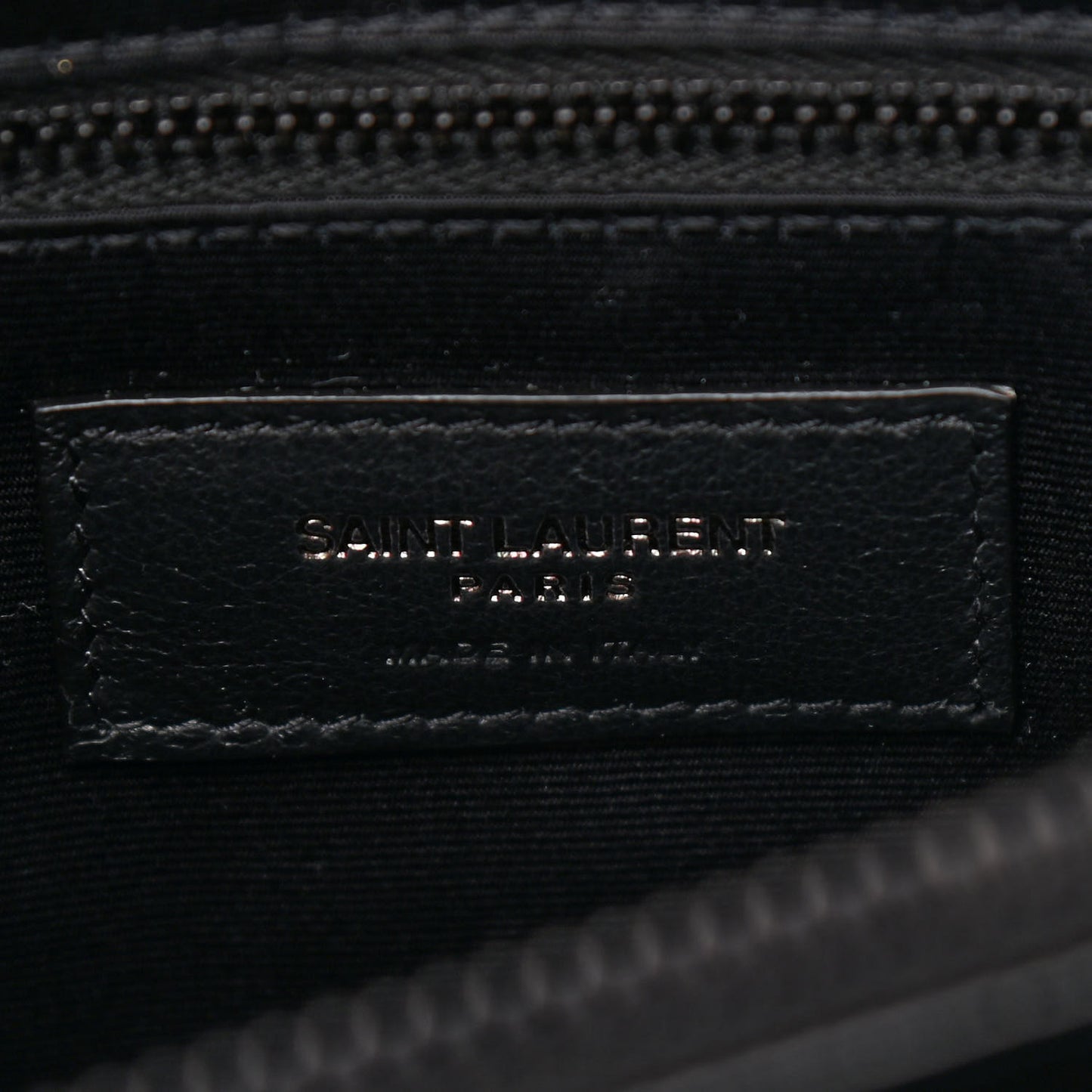 Calfskin Y Quilted Monogram Medium Loulou Chain Satchel Black