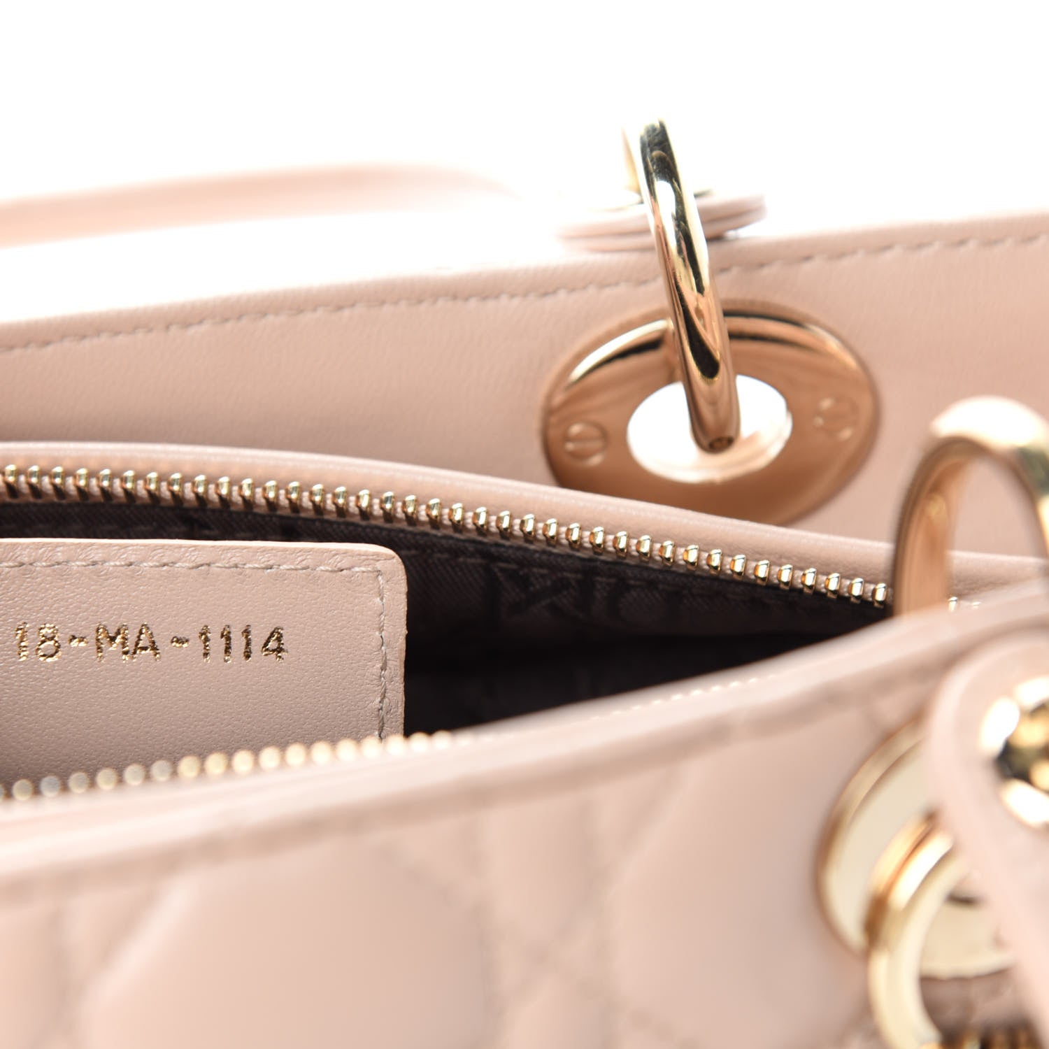 Christian Dior Lambskin Cannage Medium Lady Dior Light Pink 10 of 11