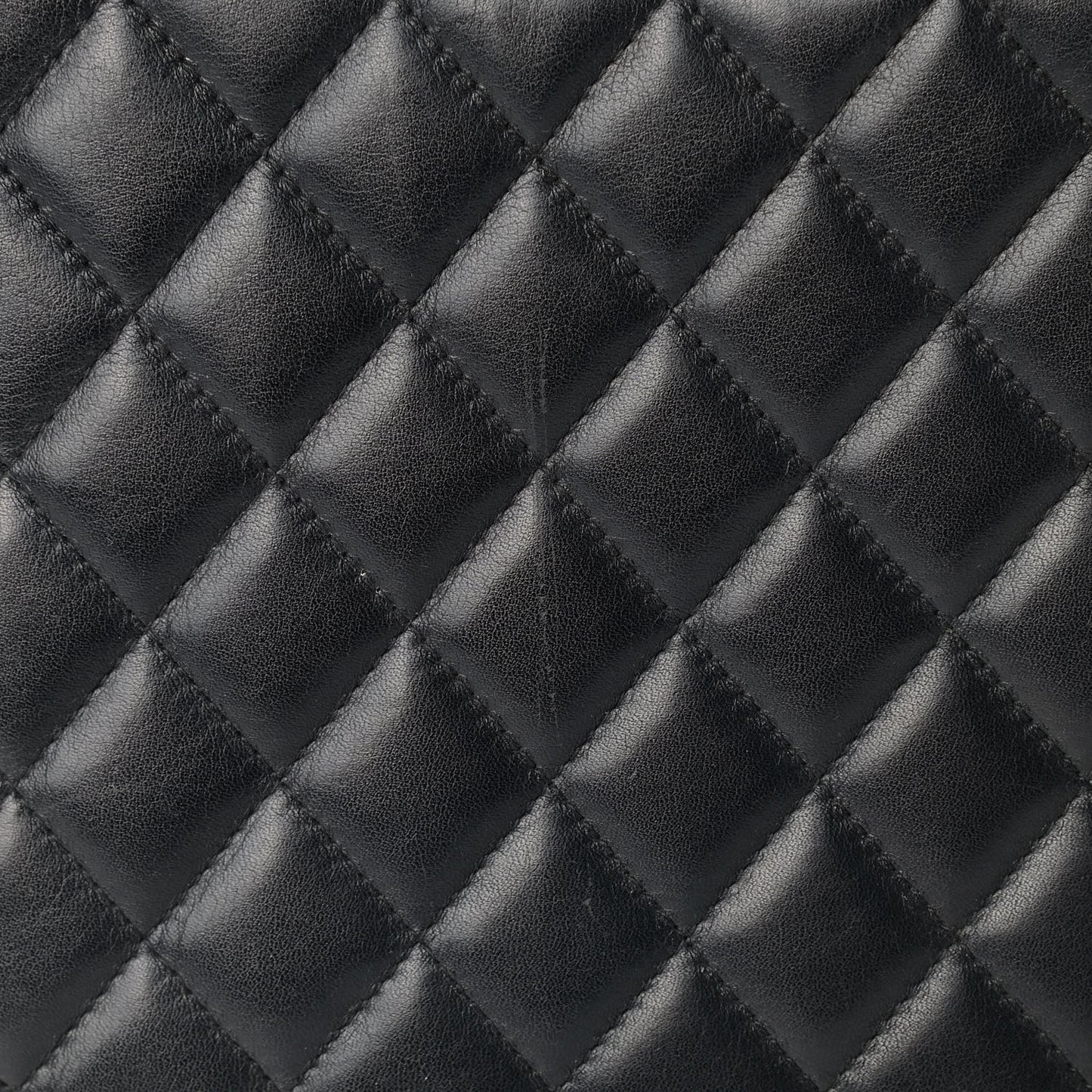 Calfskin Quilted Large Cambon Tote Black White