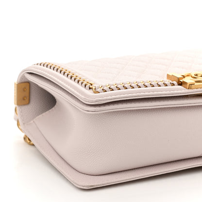Chanel Caviar Quilted Chain Around Medium Boy Flap Light Purple 9 of 10