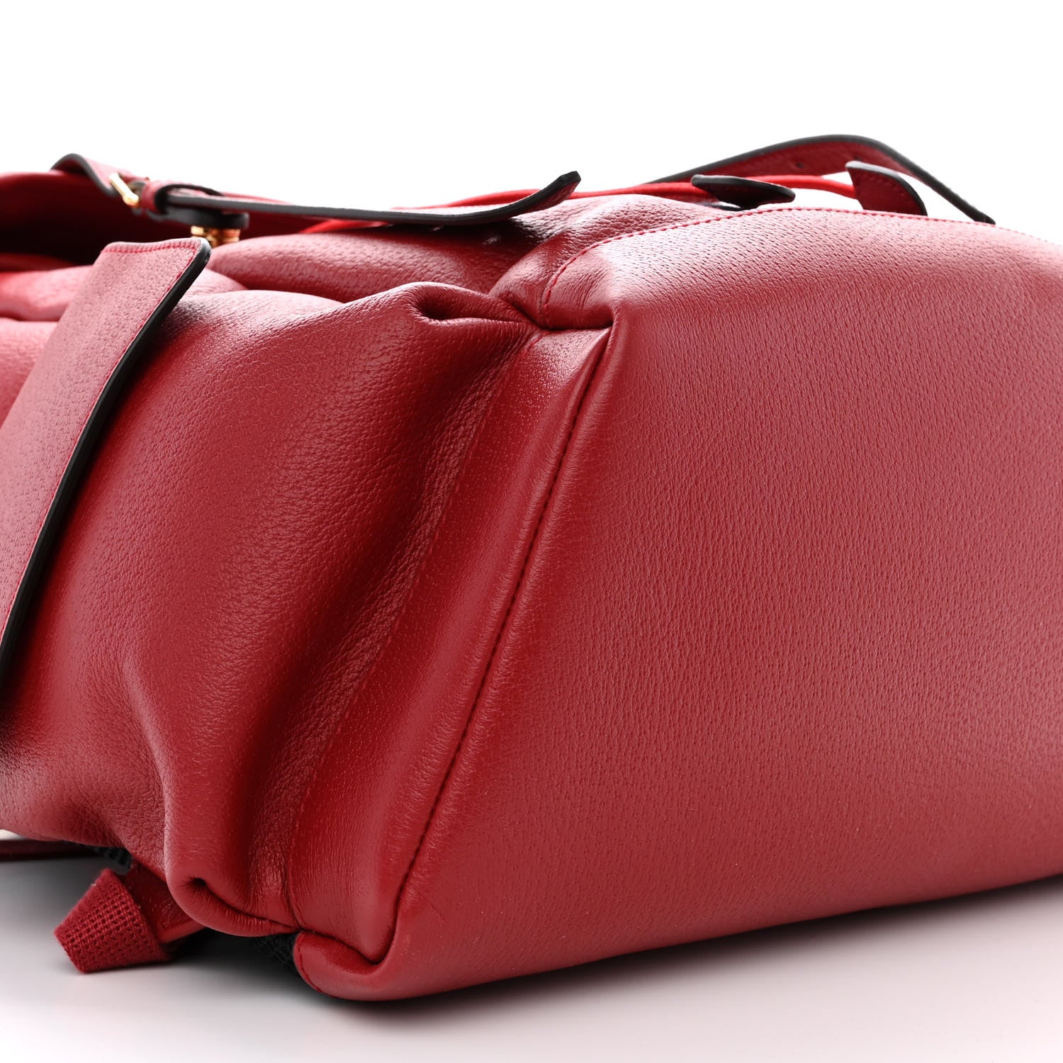 Gucci Grained Calfskin Medium Ophidia Double Buckle Backpack Red 9 of 10