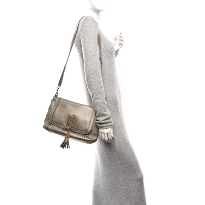 Gucci Monogram Calfskin Medium Bella Flap Bag Beige Ebony Champagne 2 of 10