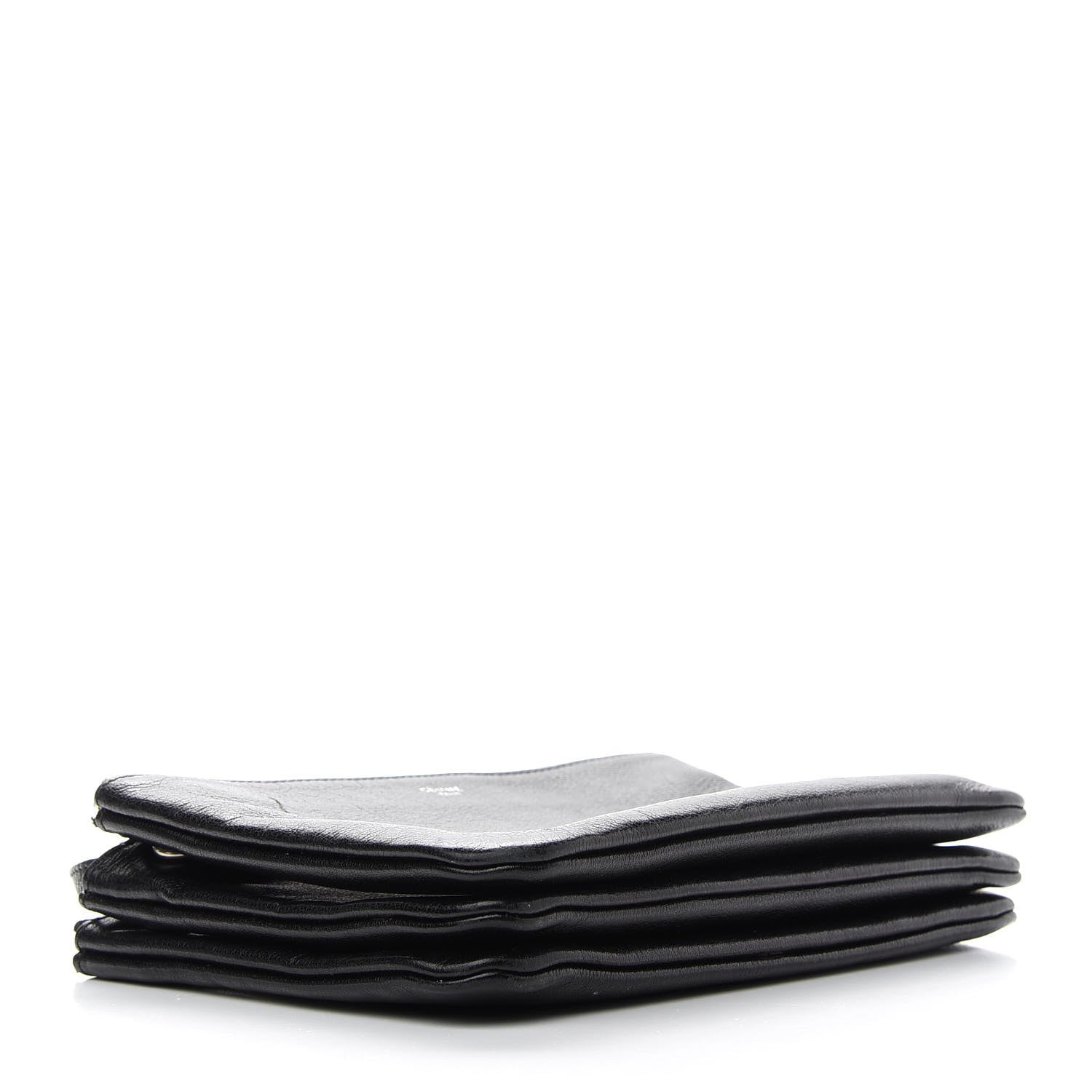 Celine Shiny Textured Calfskin Small Trio Crossbody Bag Black 4 of 10
