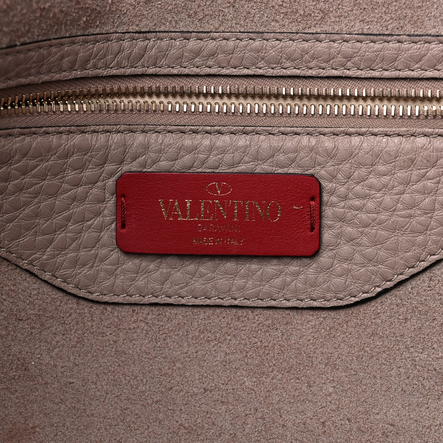 Valentino Garavani Grained Calfskin Rockstud Shoulder Tote Poudre 6 of 14