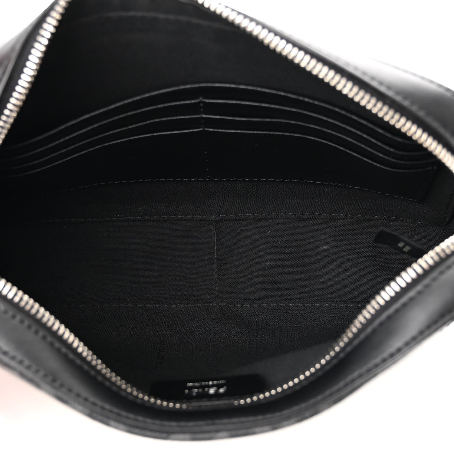 Fendi Glazed Fabric Vitello Liberty FF 1974 Diagonal Medium Camera Case Black Sunflower 5 of 10