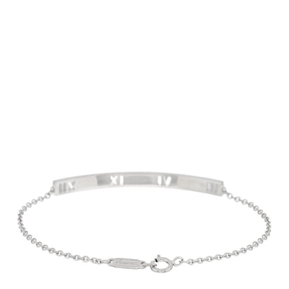 Tiffany 18K White Gold Diamond Atlas Bar Pierced Bracelet 2 of 3