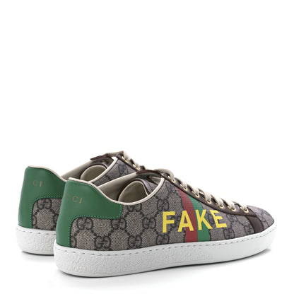 Gucci GG Supreme Monogram Fake/Not Womens Ace Sneakers 35.5 Beige New Shamarock Brown Sugar 4 of 8
