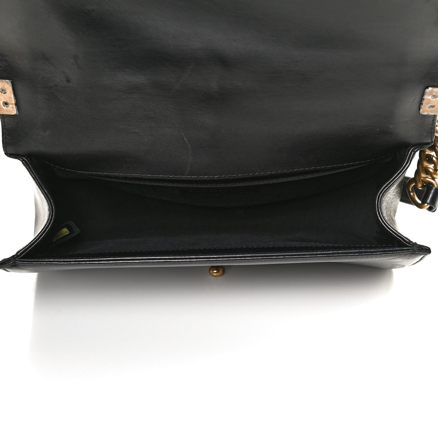 Calfskin Quilted Medium Boy Flap Black