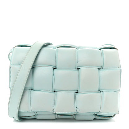 Bottega Veneta Paper Calfskin Maxi Intreccio Padded Cassette Crossbody Bag Spearmint 1 of 22