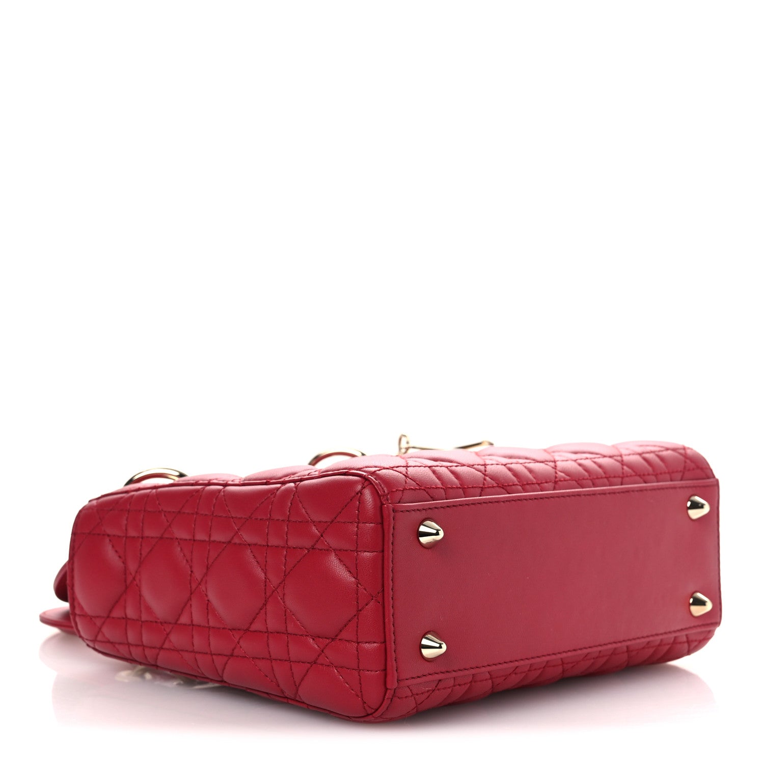 Christian Dior Lambskin Cannage Small My ABCDior Lady Dior Red 4 of 11