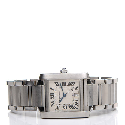 Cartier Stainless Steel 28mm Tank Francaise Automatic Watch 3 of 10