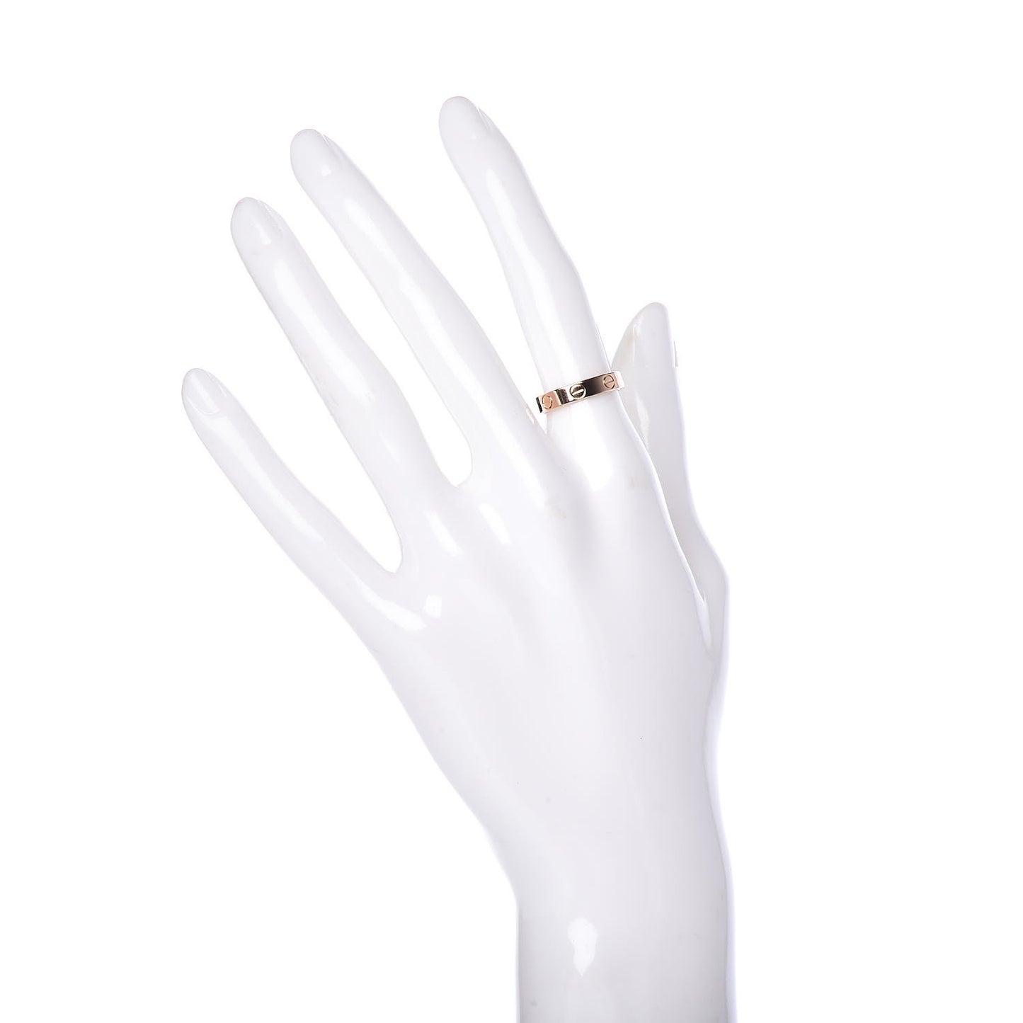 18K Pink Gold 3.5mm LOVE Wedding Band Ring 50 5.25