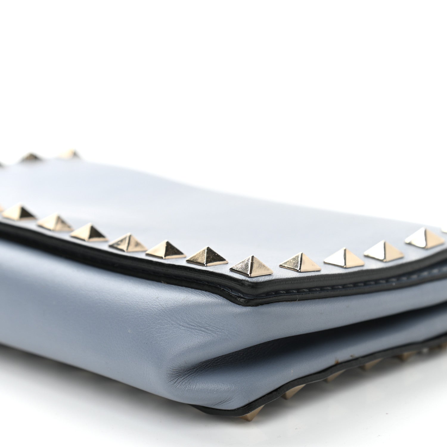 Valentino Garavani Vitello Small Rockstud Chain Flap Crossbody Bag Blue 10 of 14
