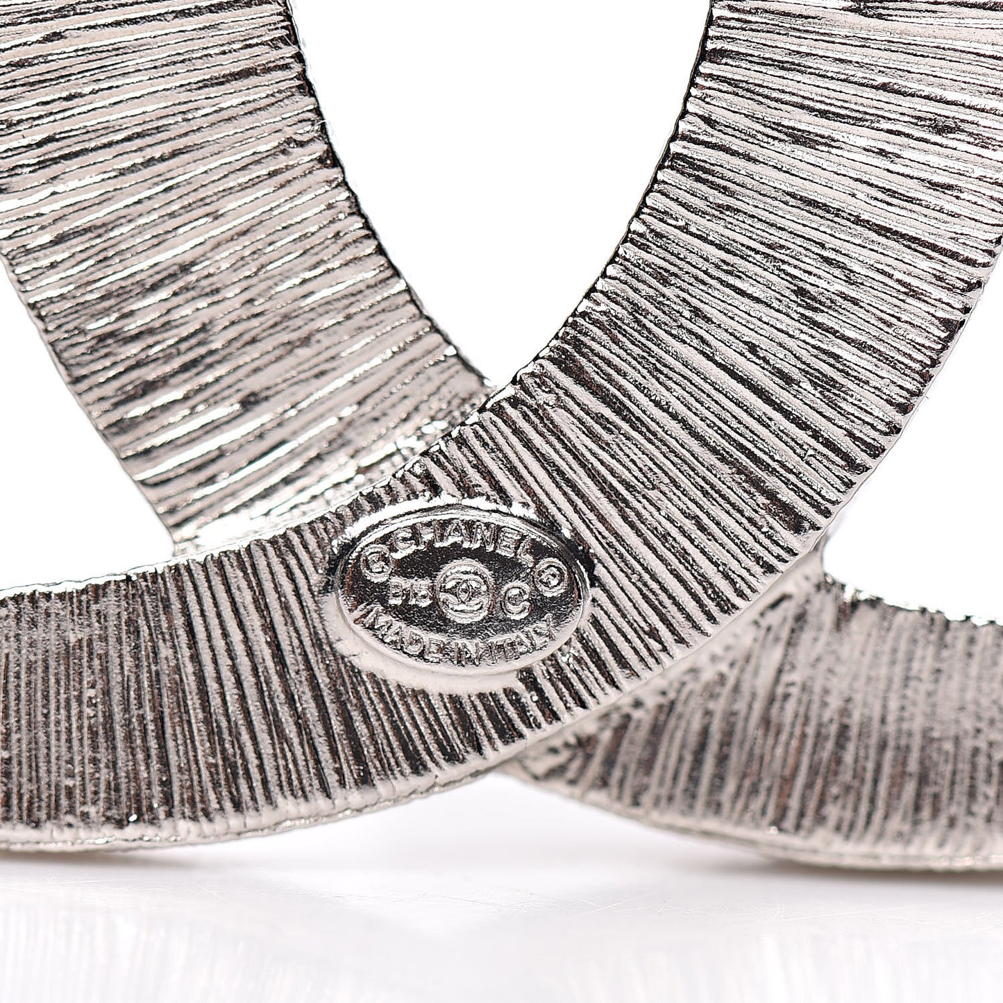 Baguette Crystal Dubai CC Brooch Silver