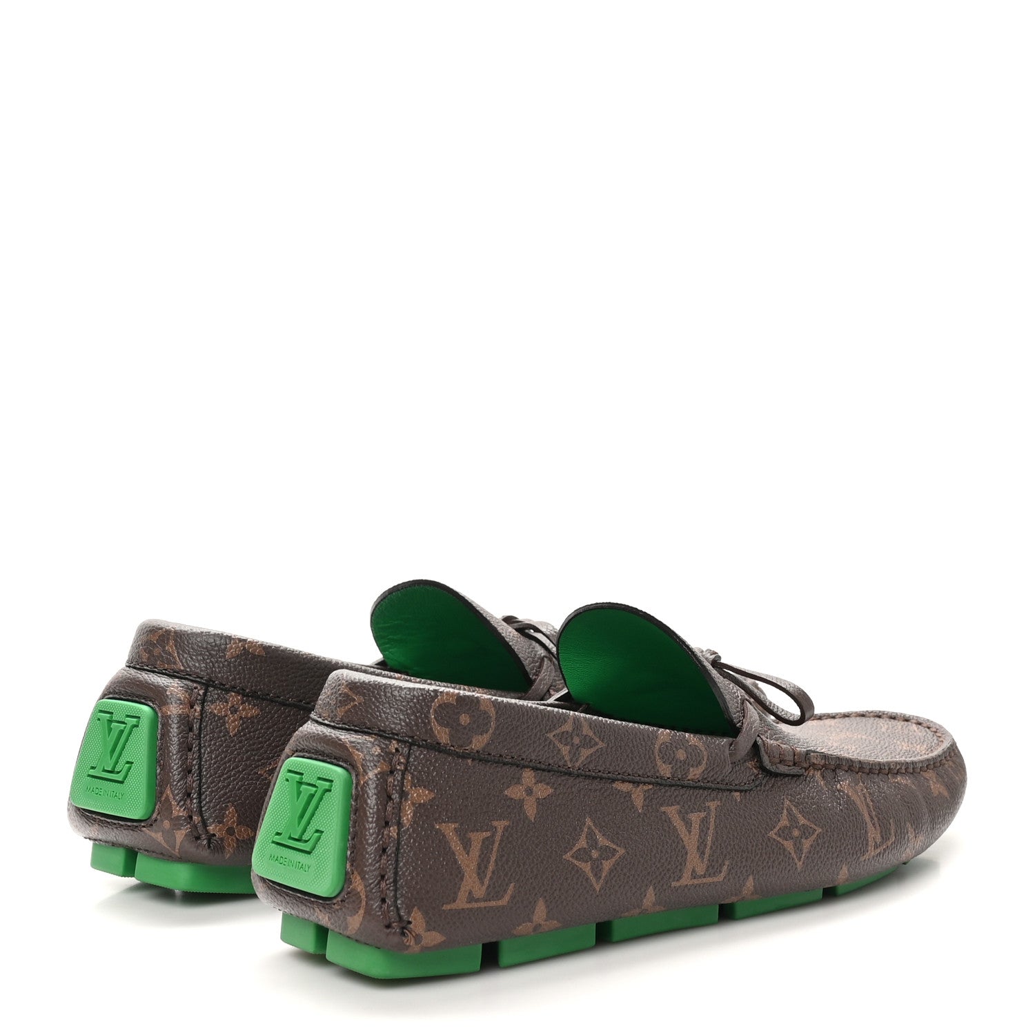 Louis Vuitton Monogram LV Driver Moccasin Loafers 8 Macassar