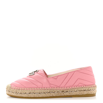 Gucci Nappa Matelasse GG Marmont Espadrilles Wild Rose 1 of 10