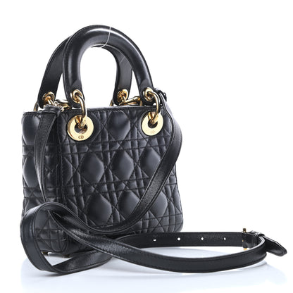 Christian Dior Lambskin Cannage Mini Lady Dior Black 3 of 24