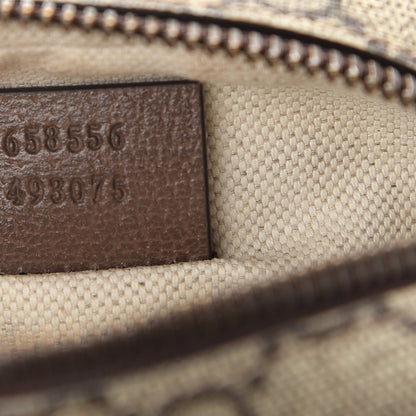 Gucci GG Supreme Monogram Mini Neo Vintage Double Zip Messenger Bag Beige New Acero Crop 7 of 9