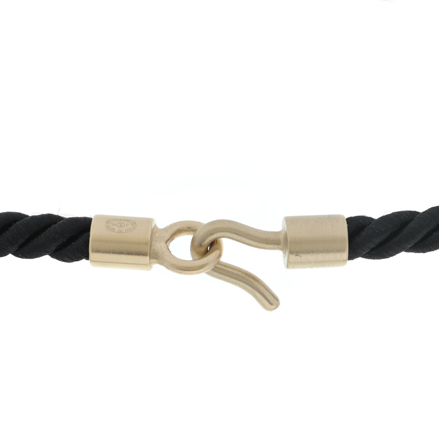 Chanel Crystal Resin CC Rope Necklace Black 5 of 6