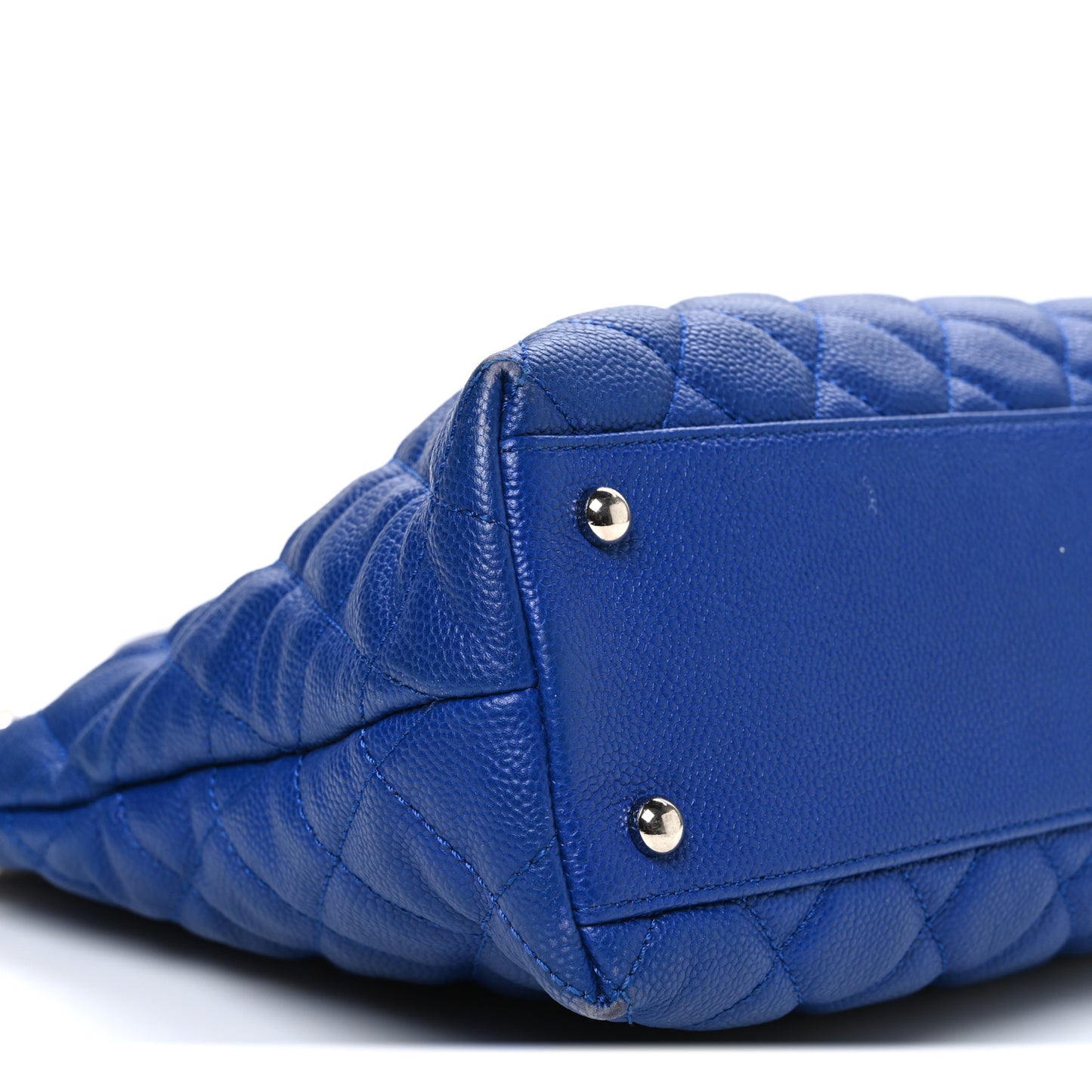 Caviar Quilted Easy Zip Tote Cobalt Blue