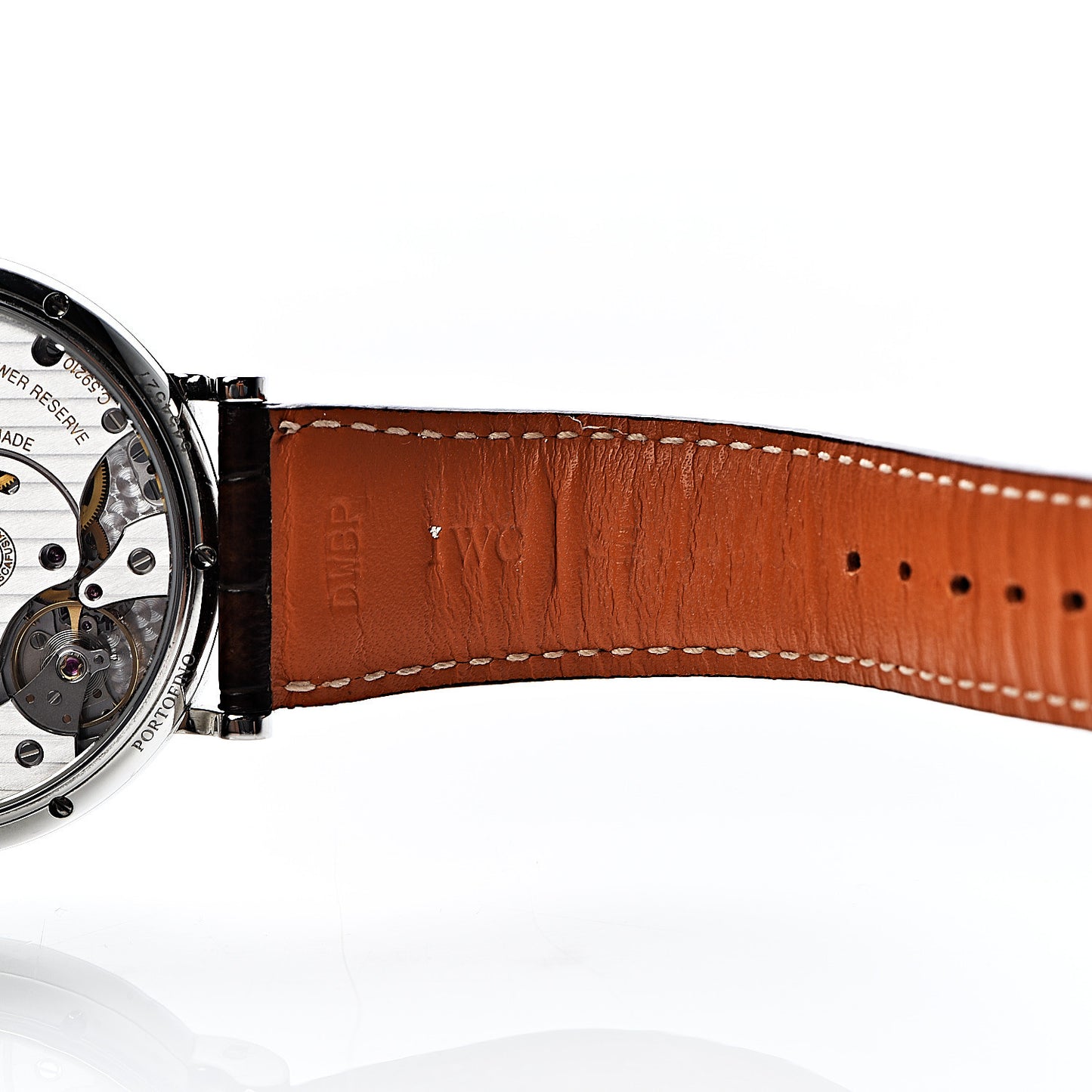 Stainless Steel 18K Rose Gold Alligator 45mm Portofino Manual Winding Watch IW510103