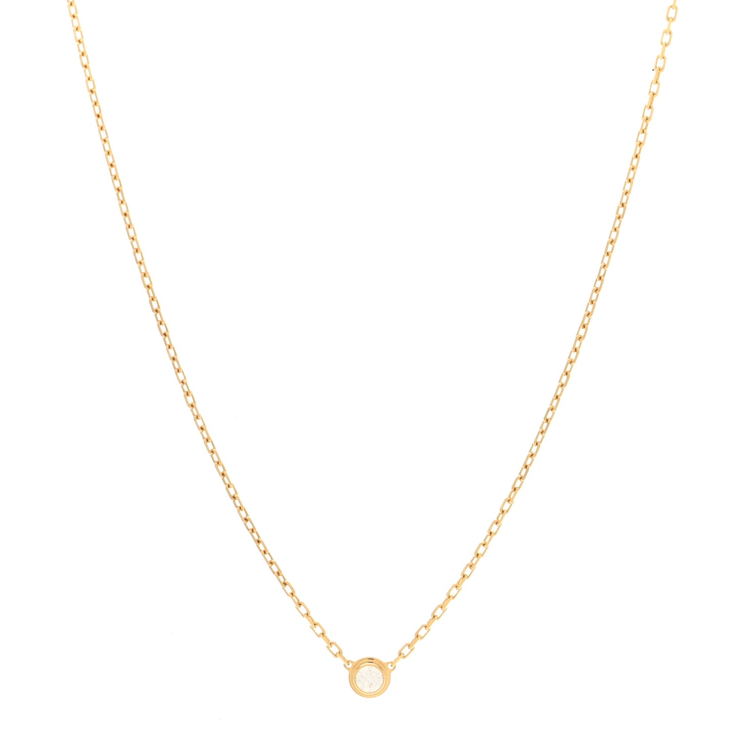 18K Yellow Gold Diamond SM D'Amour Pendant Necklace