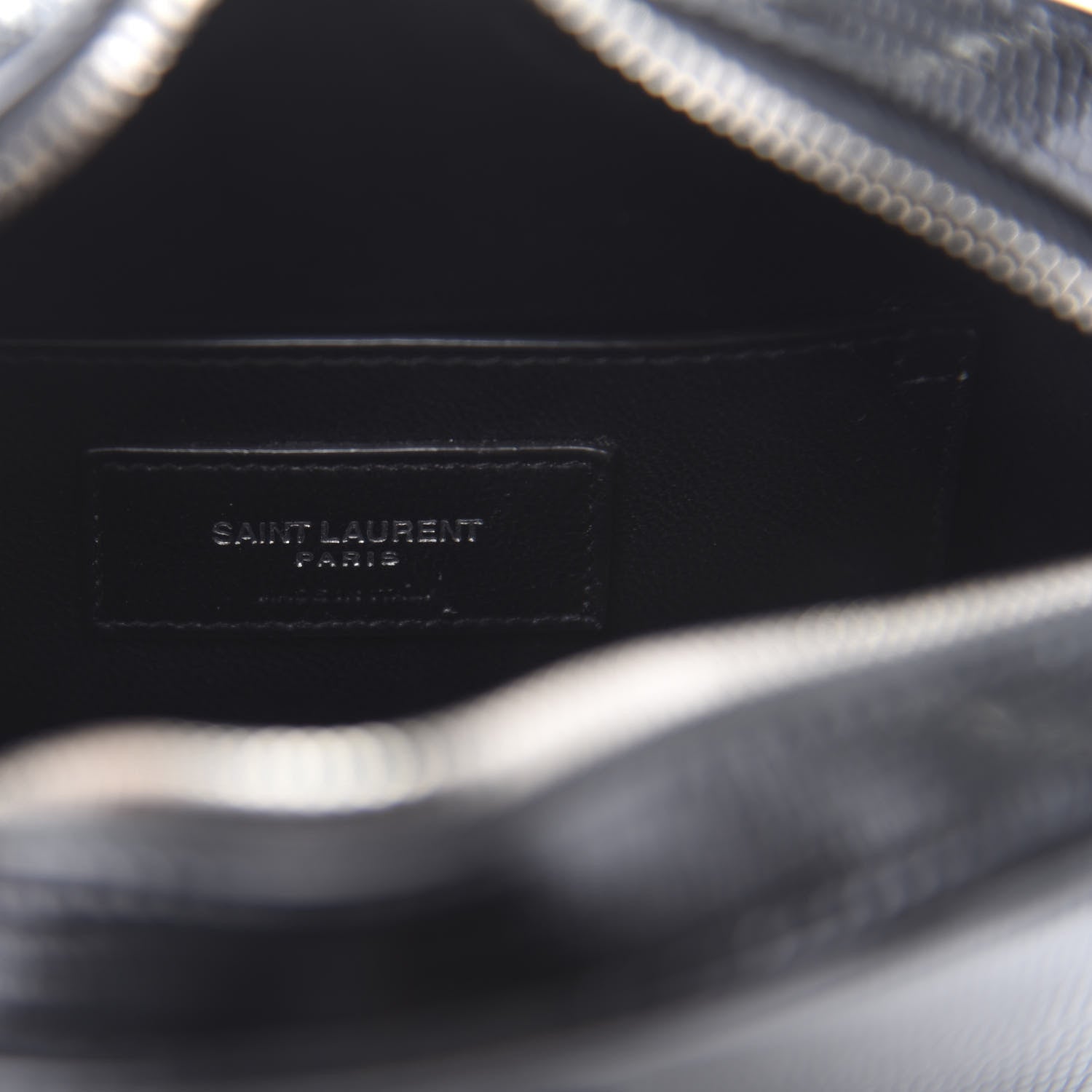 Saint Laurent Calfskin Lizard Embossed Le 61 Camera Bag Black 8 of 9