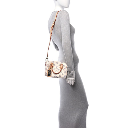 Louis Vuitton Monogram Jacquard Fabric Speedy Bandouliere 20 Multicolor Beige 3 of 9