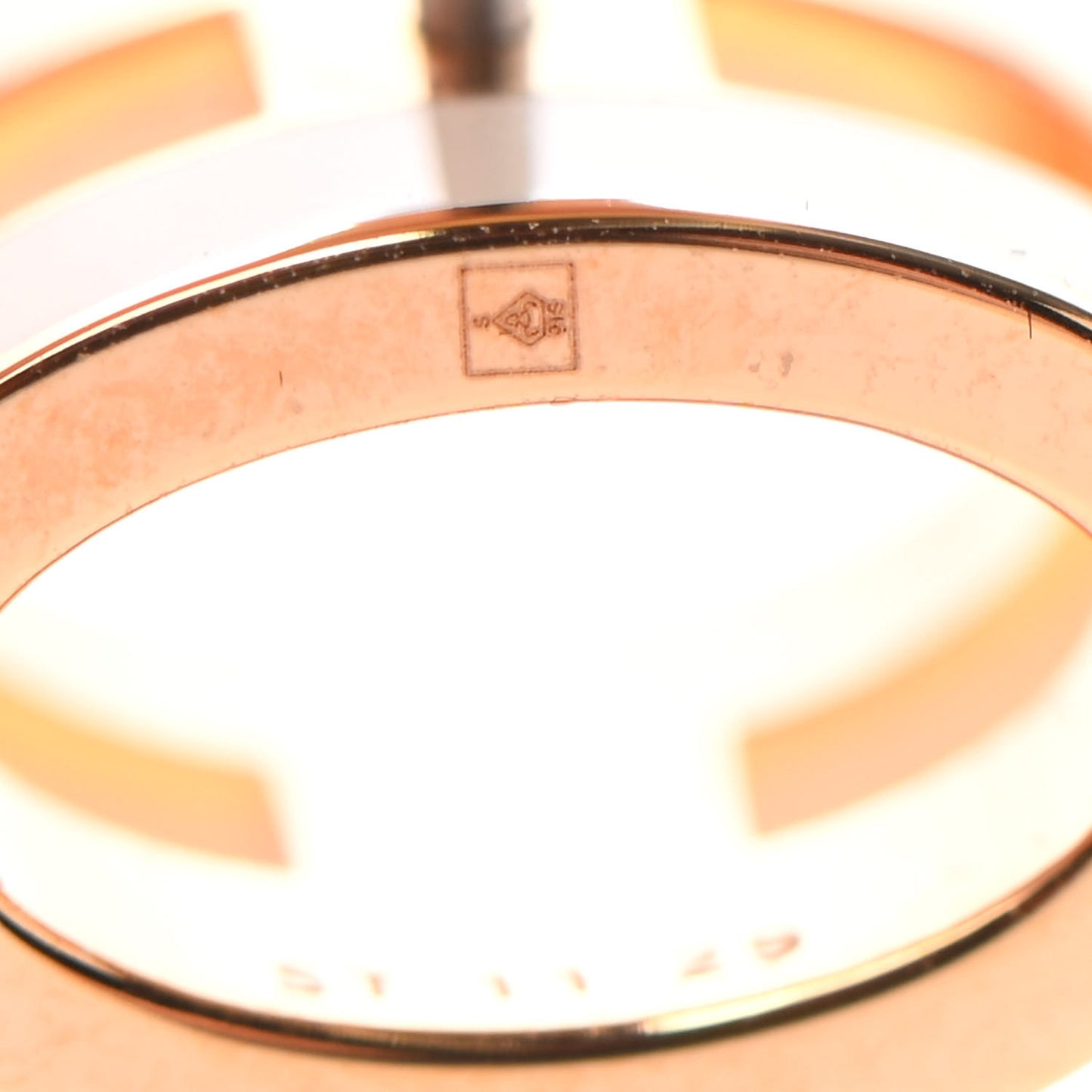 Rose Gold Lacquered Pop H Earrings Ecru