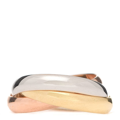 Cartier 18K Pink Yellow White Gold Classic Les Must De Cartier Trinity Ring 53 6.25 3 of 5