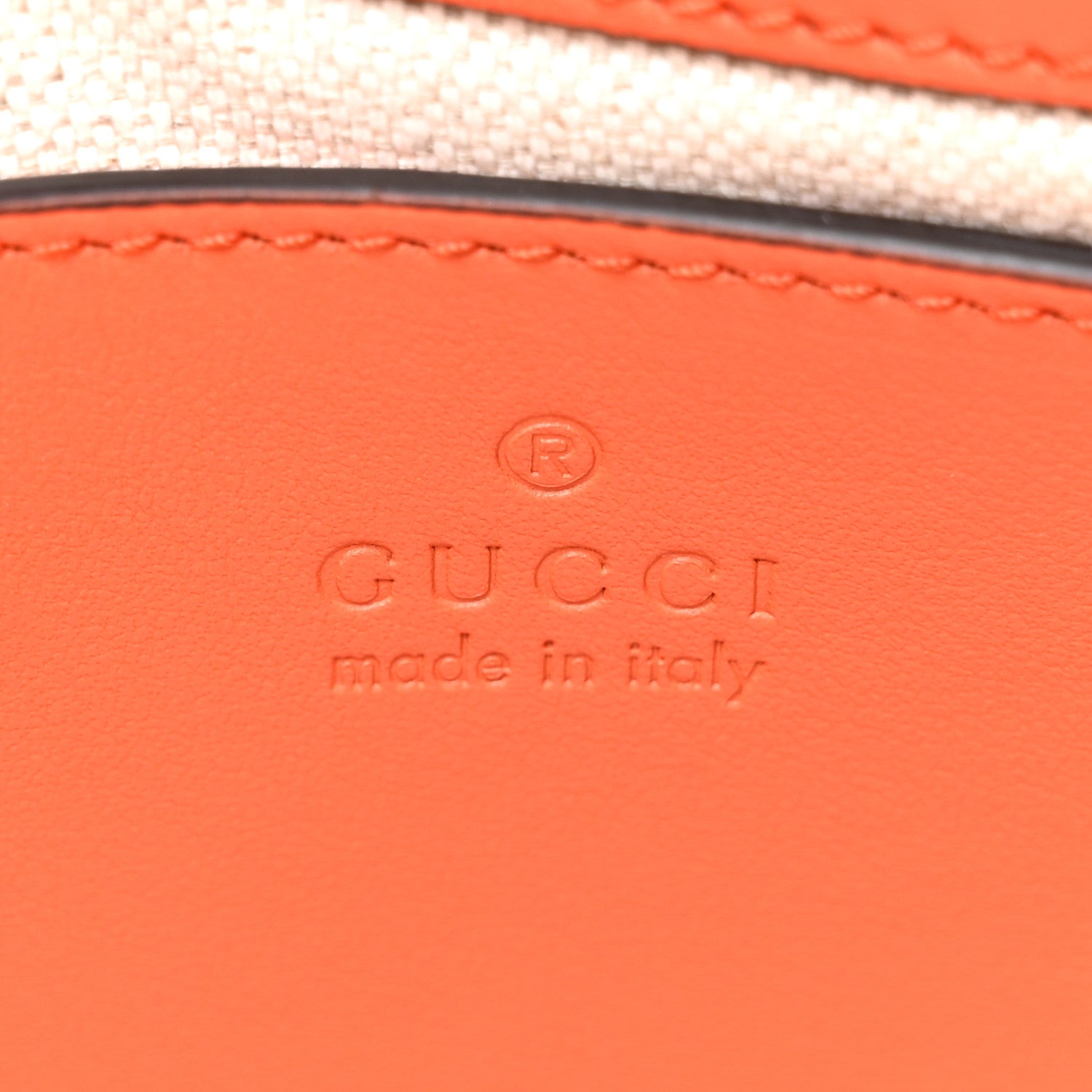 Gucci Calfskin GG Matelasse Chain Handbag Deep Orange Natural 6 of 11