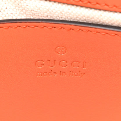Gucci Calfskin GG Matelasse Chain Handbag Deep Orange Natural 6 of 11
