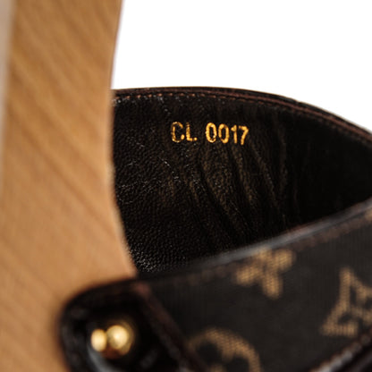 Louis Vuitton Monogram Idylle Patent Bow Wooden Sandals 37 Fusain 9 of 9