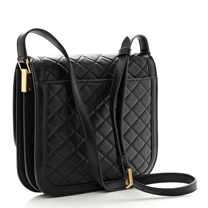 Saint Laurent Lambskin Quilted Monogram Medium Solferino Satchel Black 3 of 11