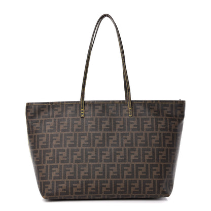 Fendi Zucca Spalmati Medium Roll Tote Tobacco Giallo 1 of 25