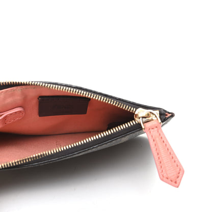Fendi Zucca Spalmati Vitello Elite Coin Pouch Key Case Tobacco Pesca 5 of 8