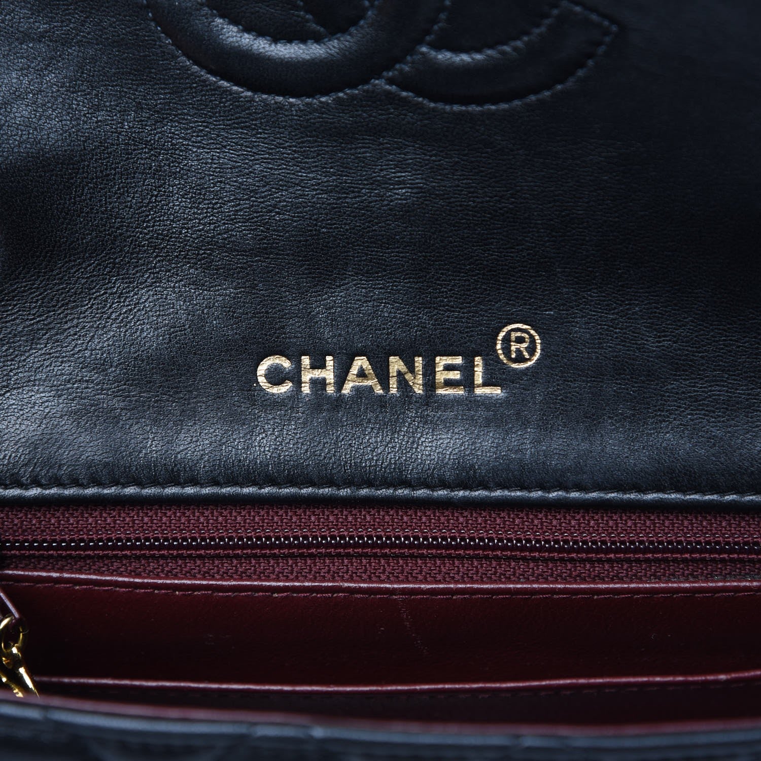 Chanel Lambskin Quilted Mini Square Flap Black 6 of 9