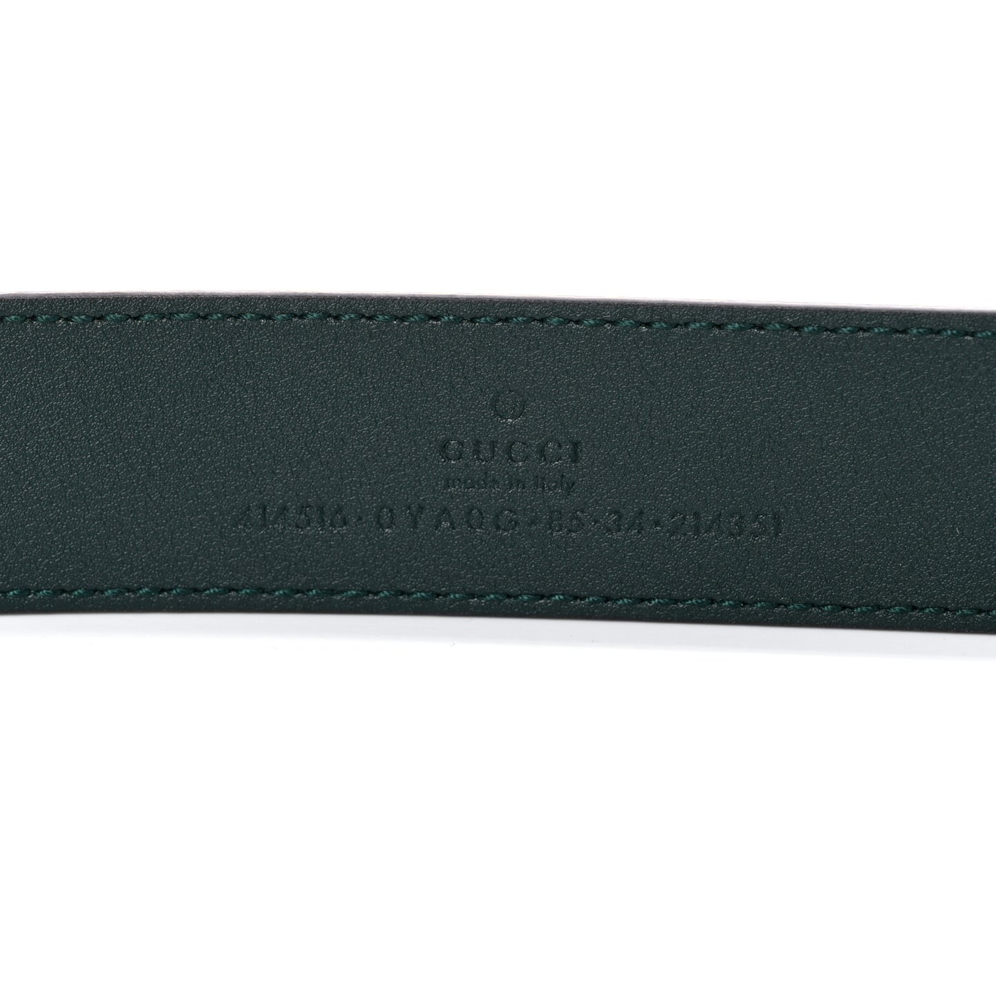 Plutone Calfskin Double G 30mm Belt 85 34 Verde