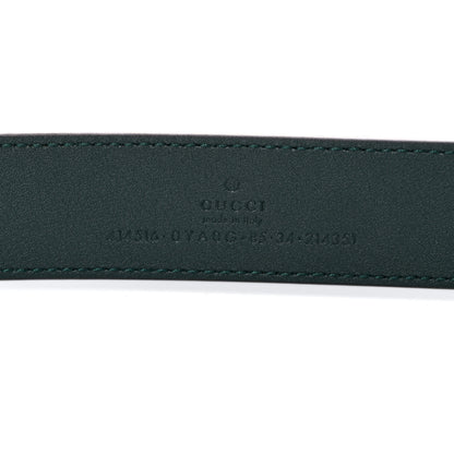 Gucci Plutone Calfskin Double G 30mm Belt 85 34 Verde 3 of 4