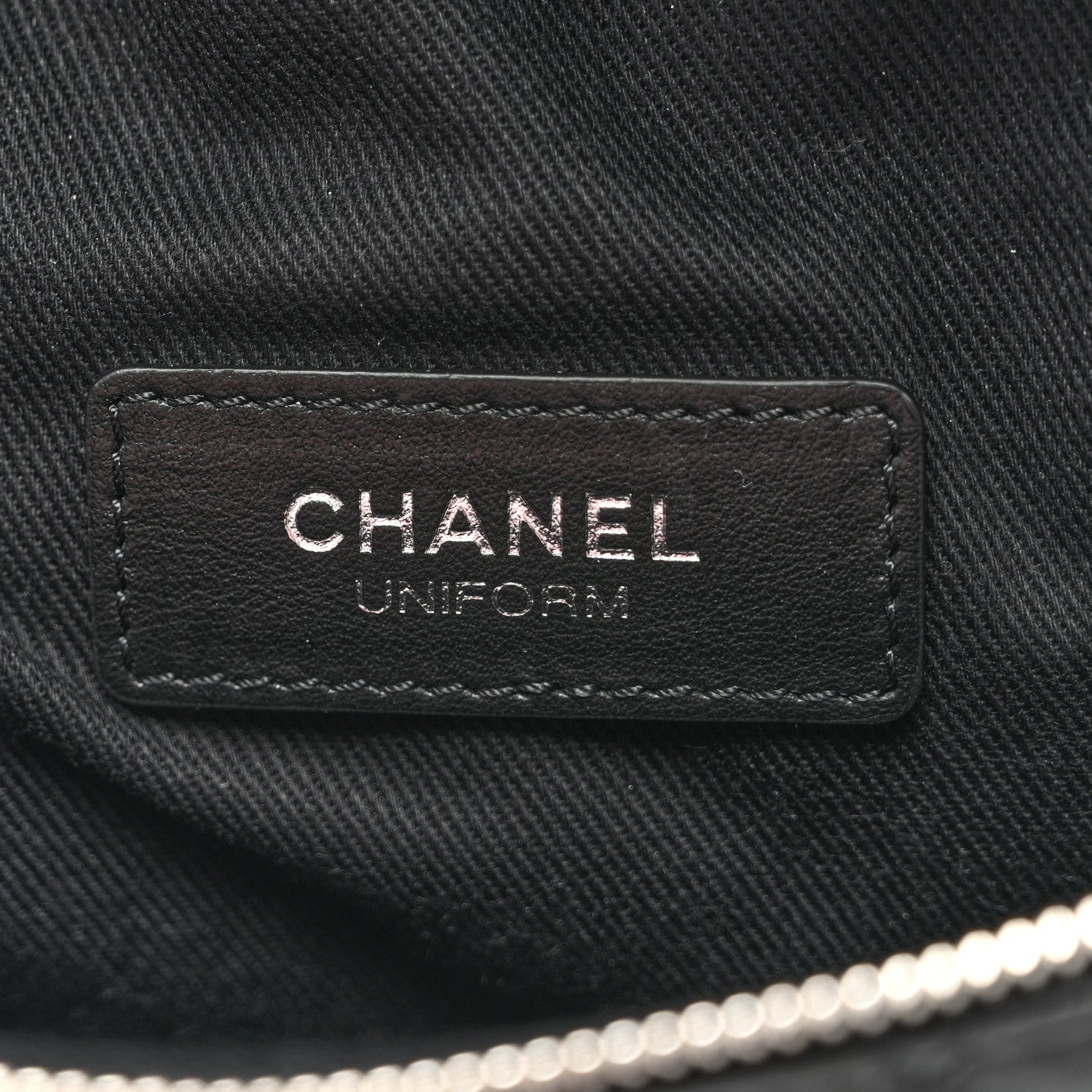 Chanel Calfskin Quilted Uniform Waist Belt Bag Black 6 of 10