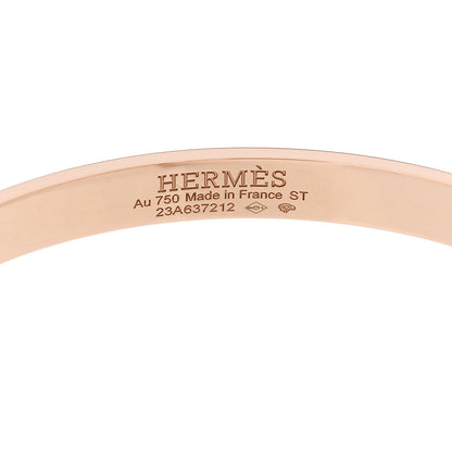Hermes 18K Rose Gold PM Collier De Chien Bracelet ST 3 of 4